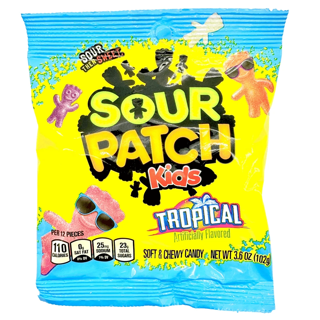 Sour Patch Kids Tropical - 3.6oz(Sour Patch Kids Tropical 3 6oz) 3 Sour Patch Kids Tropical - 3.6oz(Sour Patch Kids Tropical 3 6oz)