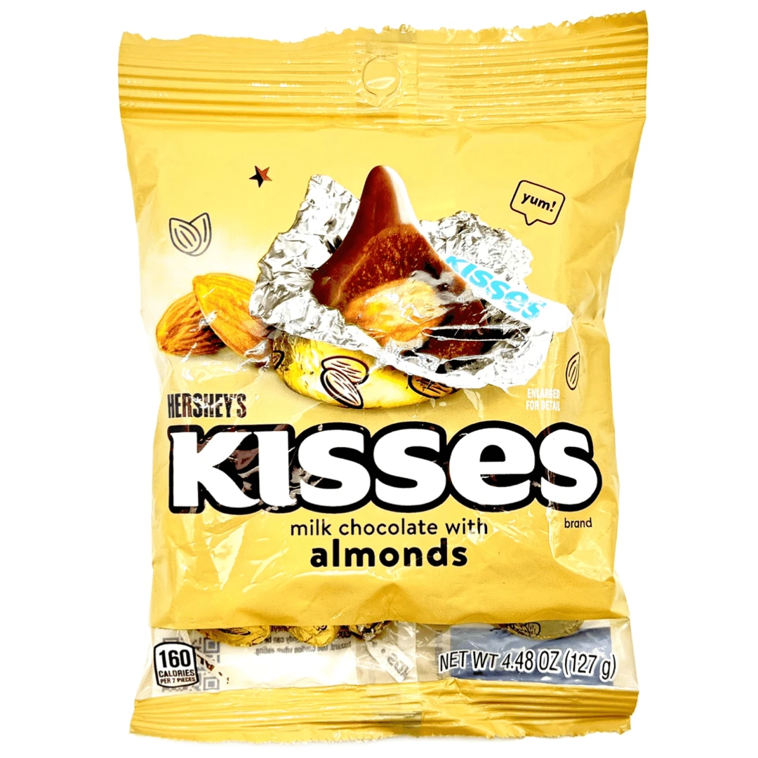 Hershey's Kisses Milk Chocolate With Almonds(Hersheys Kisses Milk Chocolate With Almonds) 3 Hershey's Kisses Milk Chocolate With Almonds(Hersheys Kisses Milk Chocolate With Almonds)